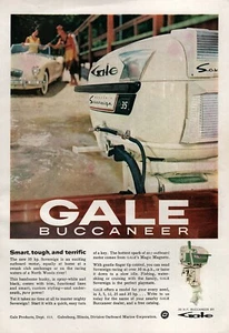 1959 Gale Buccaneer Außenbordmotor mit Chevy Corvette Original Farbanzeige - Bild 1 von 1