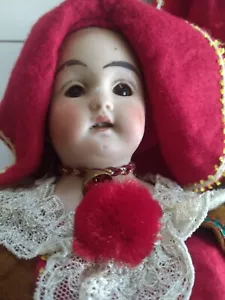 Ancienne Poupée Marotte musicale Automate tête porcelaine VOIR VIDEO - Photo 1/7