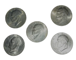 ONE (1), US ONE DOLLAR 1776-1976 COIN: UNC DWIGHT D. EISENHOWER (1.50" Dia) AU - Picture 1 of 7