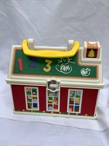 Fisher Price Little People Play n' Go School House Lunch Box Only 2008 - Picture 1 of 6