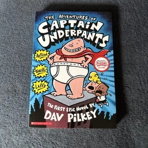 BOOK Captain Underpants COMIC First Epic Dav Pilkey SCHOLASTIC AUSTRALIA 2017 - Picture 1 of 7