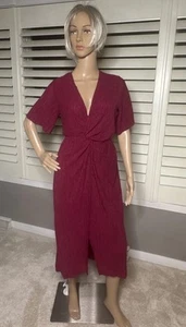 ALL IN FAVOR SM MIDI Dress NEW NWT SMALL Purple Maroon NORDSTROM Size Small - Picture 1 of 13