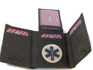 PORTAFOGLIO TRIPLO PELLE LISCIA LOGO EPOSSIDICO MEDICO EMERGENZA EMS BOXATO 7147 - Foto 1 di 1