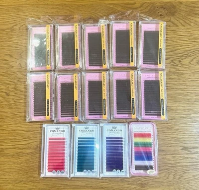 14 Trays Brown And Mixed Colour Semi Permanent Individual Extension Lashes UK - Image 1 of 3