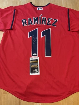 Jose Ramirez Signed  Autographed Cleveland Guardians Jersey . JSA Coa - Image 1 of 3