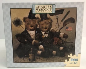Charles Wysocki "Ashley und Grimes" 1000 Teile Puzzle Teddybären gruselig - Bild 1 von 7