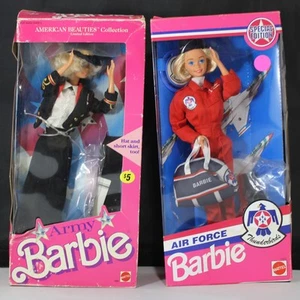 Lot of 2: 1989 Army Barbie, 1993 Air Force Barbie - Picture 1 of 5