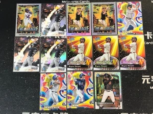 2025 Bowman Chrome Inserts RC Refractor Lot 13 Bryce Harper Max Clark Baldwin - Picture 1 of 2
