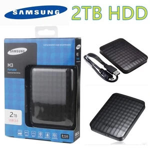 Samsung M3 2TB USB 3.0 Portable External Hard Drive Black Boxed (HX-M202TCB/G) - Picture 1 of 15