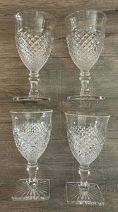 4 Westmoreland Englische Nagellack Wein Wasser Gläser Glaswaren 6" Stiel 6 Unzen EUC - Bild 1 von 6