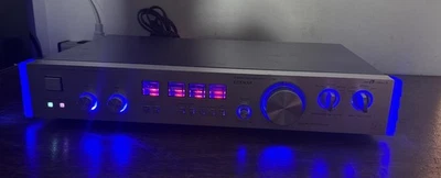 Preamplificador estéreo Luxman CX-100 - recapitulado y reparado y LED azul personalizado suena EXCELENTE Foto 1 de 4