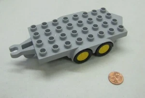 Lego Duplo Grey Flat Bed Trailer 4X8 For Semi Truck Vehicle Hauling Part #2 - Picture 1 of 3
