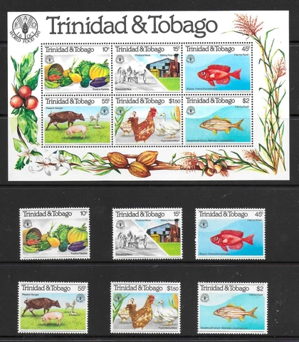 Trinidad and Tobago 1981 World Food Day - MS and singles - MNH Cover