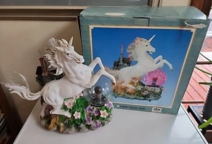 Vintage Einhorn Figur Statue Millennium Ball 15" groß (UNGETESTET/WIE BESEHEN) - Bild 1 von 6
