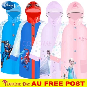 KIDS RAINCOAT JACKET WATERPROOF COVER BOYS GIRLS BACKPACK RAIN WEATHER HEROES - Picture 1 of 6