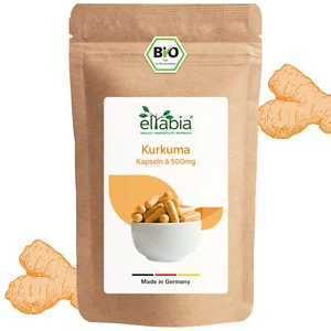 Bio Kurkuma Kapseln | Curcumin & Piperin Hochdosiert 1500mg Tagesdosis Curcuma - Bild 1 von 7