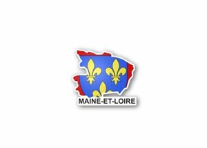 Pegatina Autoadhesiva Tarjeta Bandera Departamento Exterior Maine Y Loira