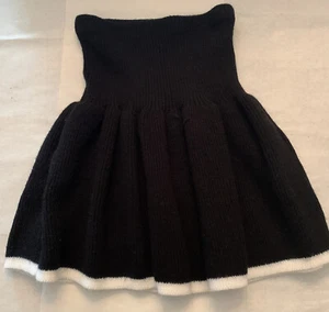 Vintage Black Skirt, White  Trim Girls ,size M - Picture 1 of 6