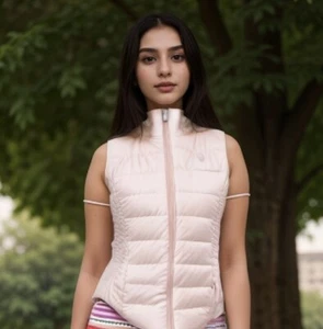 NWT US POLO ASSN PINK PUFFER VEST SZ M - Picture 1 of 6