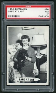 Tarjeta Topps Superman 1966 #26 Safe At Last PSA 7 - Imagen 1 de 3