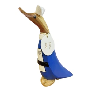 DCUK Best Nurse Tagged Wooden Duckling Ornament Novelty Gift Idea for Nurses - Picture 1 of 2