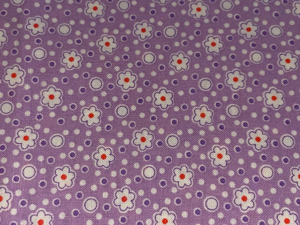 By 1/2 Yd Aunt Grace Scrap Bag Judie Rothermel Marcus Floral Purple Daisy 2006 - Image 1 of 4