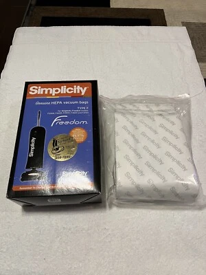 3 Simplicity Freedom HEPA Vacuum Bags SFH-6 TYPE F F3300 F3400 F3500 F3600 F3700 - Image 1 of 4