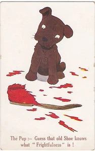 PUPPY & OLD SHOE CÓMIC POSTAL - Imagen 1 de 1