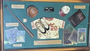 Scatola ombra legno baseball vintage decorazione parete caratteristiche Babe Ruth 20X11X3 vetro frontale - Foto 1 di 19