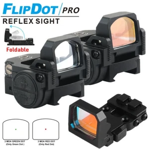 Tactical Red/Green Dot Compact PRO Flip Up Reflex Optic Sight RMR MOS Mount Base - Picture 1 of 22