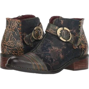 Botín L'Artiste by Spring Step Georgiana EU 37 Negro Botas Occidentales Hebilla Moto - Imagen 1 de 7