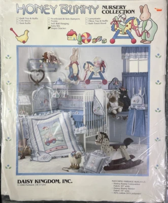 Vintage Daisy Kingdom "Honey Bunny" Diaper Stacker Kit - Image 1 of 3