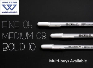Sakura Gelly Roll Bright White Gel Pens | 0.5mm 0.8mm 1.0mm Line Widths | 1 Pen - Picture 1 of 7