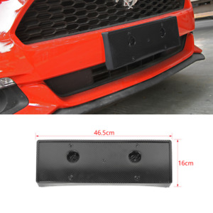 Carbon Fiber Front Bumper License Plate Bracket Mount For Ford Mustang 2015-2023