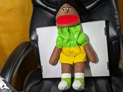 Vintage Puppet Partners Hand Puppet Girl Curly Black Hair African American 1993 - Image 1 of 4