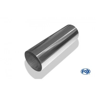 FOX Edelstahl Sportendrohr 100mm Ø 300mm Länge rund uneingerollt gerade - Bild 1 von 4