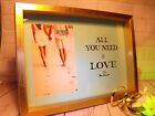 LOVE PHOTO FRAME lovers Partners Mr and Mrs Couple Frame ALL YOU NEED IS LOVE