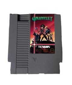 GAUNTLET AND TENGEN NES SYSTEM CLEANED BUT NOT TESTED GAME CARTON ONLY