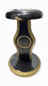 Hat Stand Art Deco Tabletop Wood Painted Black Gold Trim Mens Fedora Vintage - Picture 1 of 7