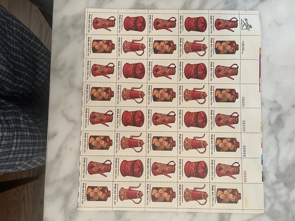 US Sheet MNH #1775-1778 15c American Folk Art , Free Shipping - Image 1 of 1