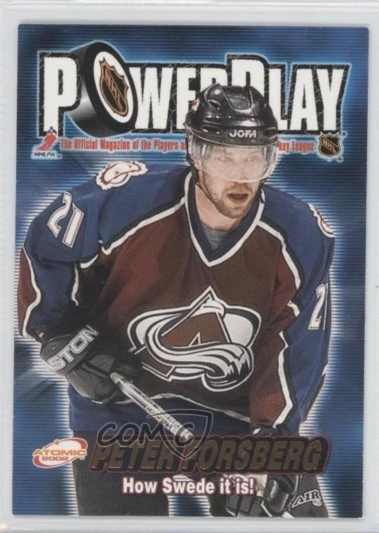2001-02 Pacific Atomic Power Play Peter Forsberg #8 HOF - Image 1 of 2
