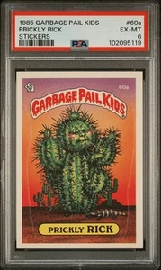 PSA 6 EX-MT 1985 Garbage Pail Kids 60a PRICKLY RICK CARD MATTE TESSIE PUZZLE - Picture 1 of 2