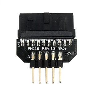 New Panel Plug-in Adapter Computer Motherboard USB3.0 19/20pin To USB2.0 9pin - Afbeelding 1 van 14