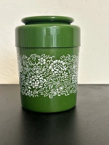 Vintage MCM Avocado Grün Kanister Floral Marumiya - Bild 1 von 7