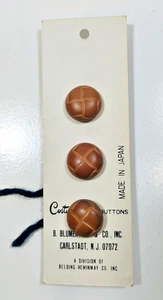 Vintage Costumakers Brown Knot Buttons x 3 Pieces Shank Buttons 3/4" Card B61 - Picture 1 of 5