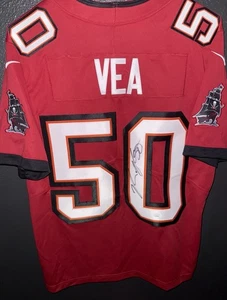 Nike Vita Vea Signed Tampa Bay Buccaneers Red Vapor Elite Jersey JSA LOA SZ. L - Picture 1 of 7
