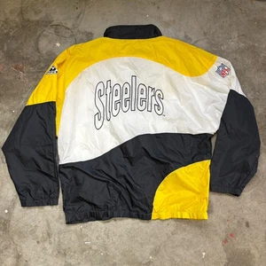 Vintage Pittsburgh Steelers Apex One NFL Full Zip Jacket Black Men’s Large - Picture 1 of 6