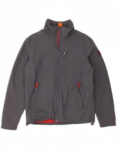 SUPERDRY Mens The Windhiker Graphic Windbreaker Jacket UK 42 XL Grey Nylon CT15 - Picture 1 of 6