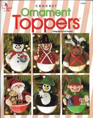 12 adornos navideños toppers crochet PATRÓN INSTRUCCIONES folleto Foto 1 de 2