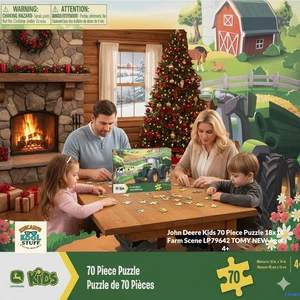 John Deere Kids 70 Piece Puzzle 18x14 Farm Scene LP79642 TOMY NEW Ages 4+ - Picture 1 of 9